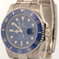 OCT 2025 RSC PAPERS Rolex Submariner Date SMURF Blue 18K Gold 40mm 116619 LB BOX