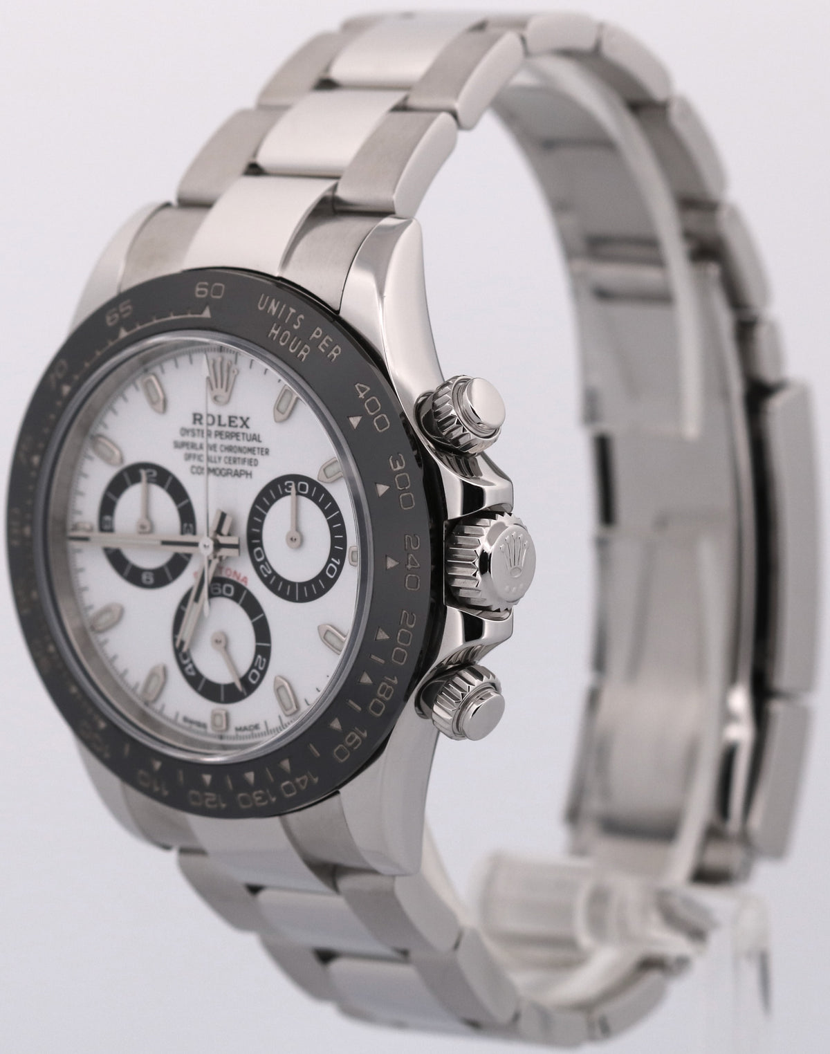 2020 Rolex Daytona 116500 LN Panda White Stainless Steel Ceramic 40mm Box Papers