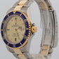 2004 Rolex Submariner Date 16613 Serti Champagne Blue Steel 18K 40mm Box Papers