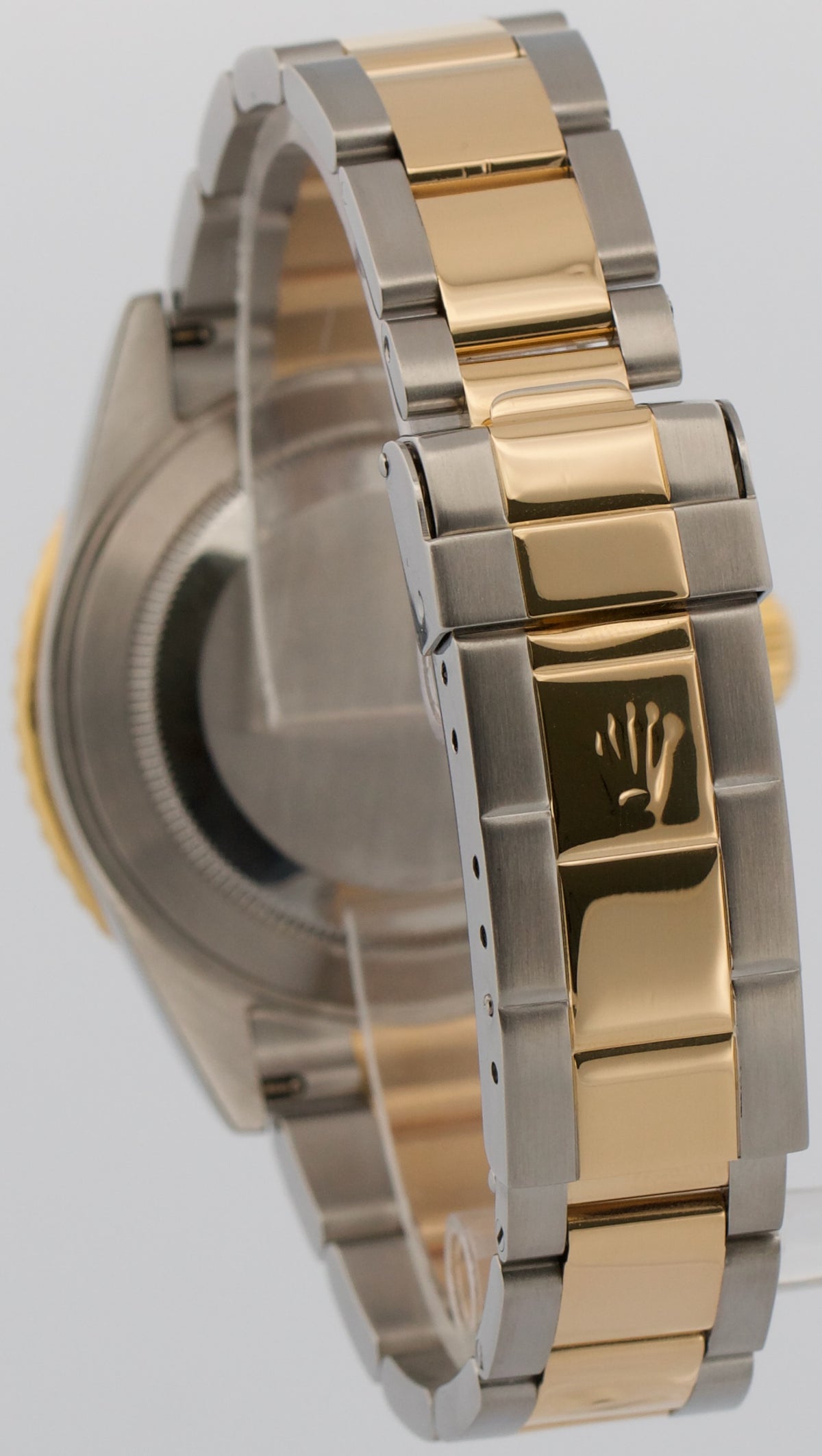 2004 Rolex Submariner Date 16613 Serti Champagne Blue Steel 18K 40mm Box Papers