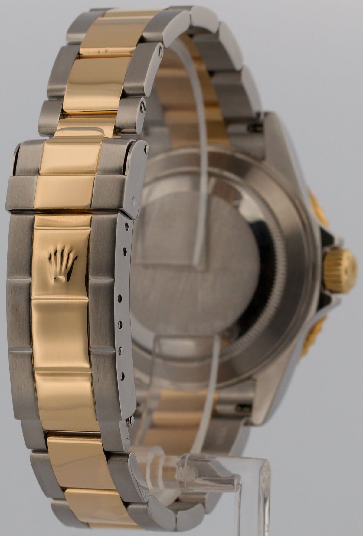 2004 Rolex Submariner Date 16613 Serti Champagne Blue Steel 18K 40mm Box Papers