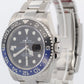 NOS STICKERED PAPERS Rolex GMT-Master II BATMAN Blue Steel 40mm 116710 B BOX