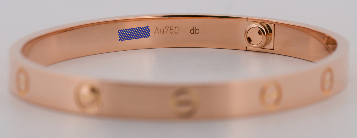 2021 Cartier Love Bracelet Size 18 18K Rose Gold Box Papers