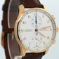 PAPERS IWC Portugieser Chrono 18K Rose Gold 40mm Leather IW371402 Watch BOX
