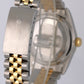 VINTAGE Rolex DateJust 36mm Two-Tone 18k Gold Steel Black DIAMOND 16013 Watch