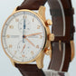 PAPERS IWC Portugieser Chrono 18K Rose Gold 40mm Leather IW371402 Watch BOX