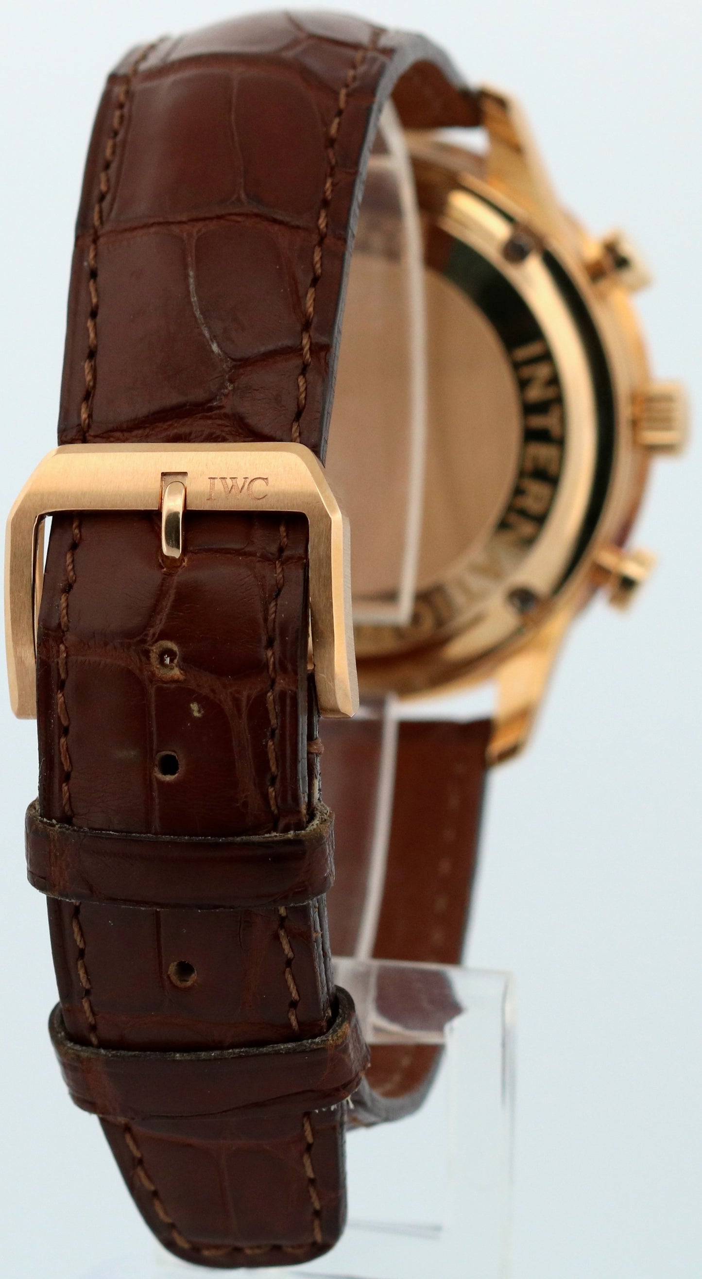 PAPERS IWC Portugieser Chrono 18K Rose Gold 40mm Leather IW371402 Watch BOX