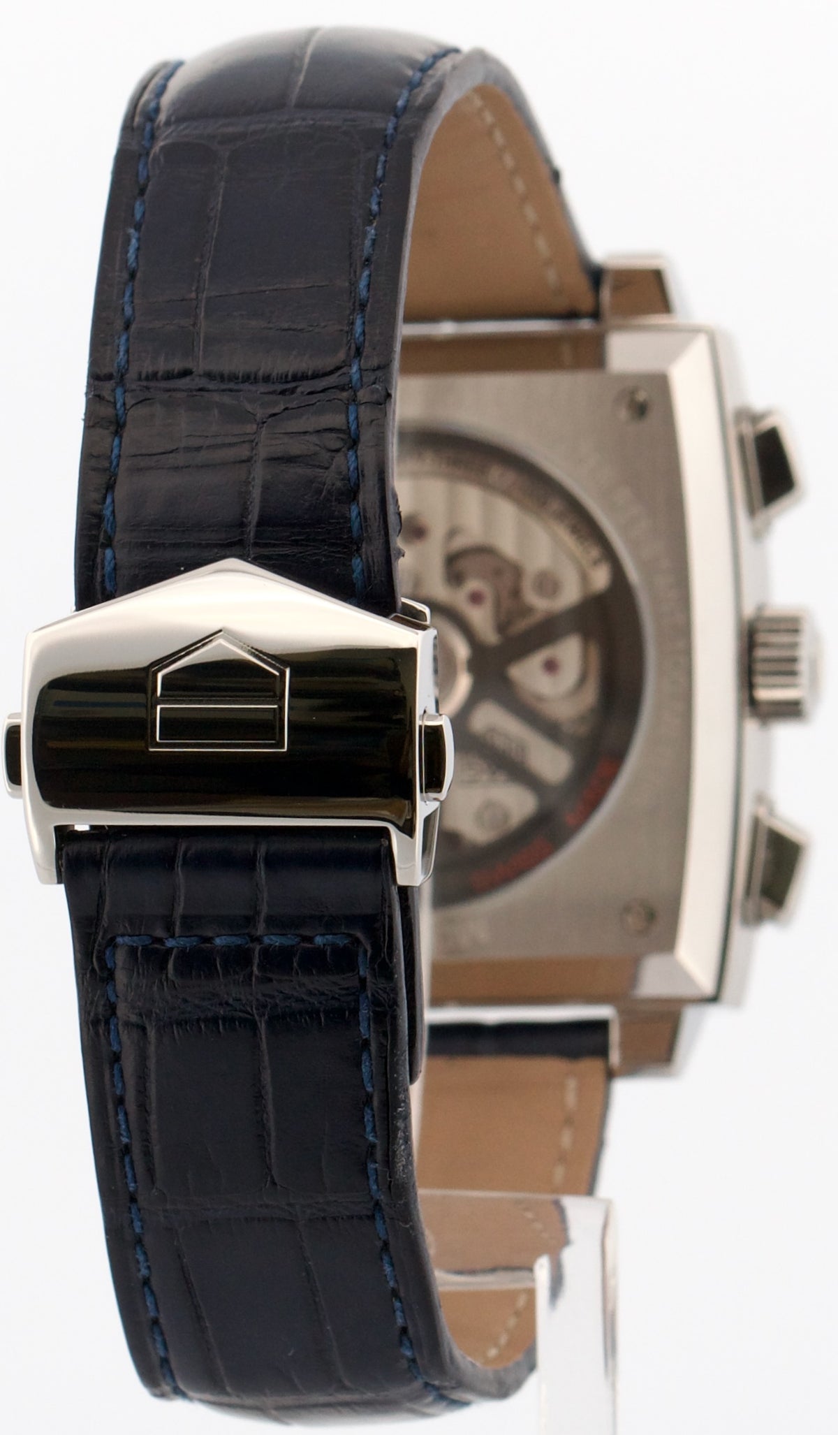 Tag Heuer Monaco CBL2111.FC6453 Blue Leather Stainless Steel 39mm Box Papers