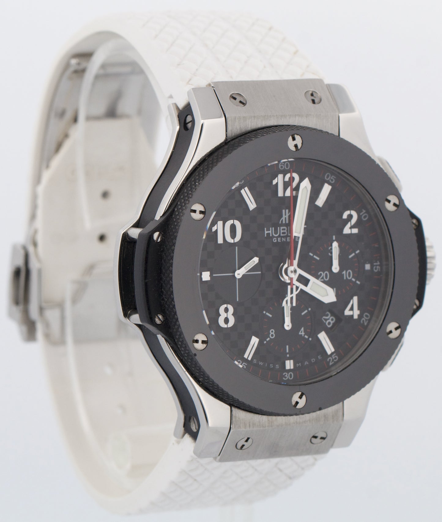 Hublot Big Bang Carbon Steel Ceramic BLACK 44mm White Rubber 301.SB.131.RX