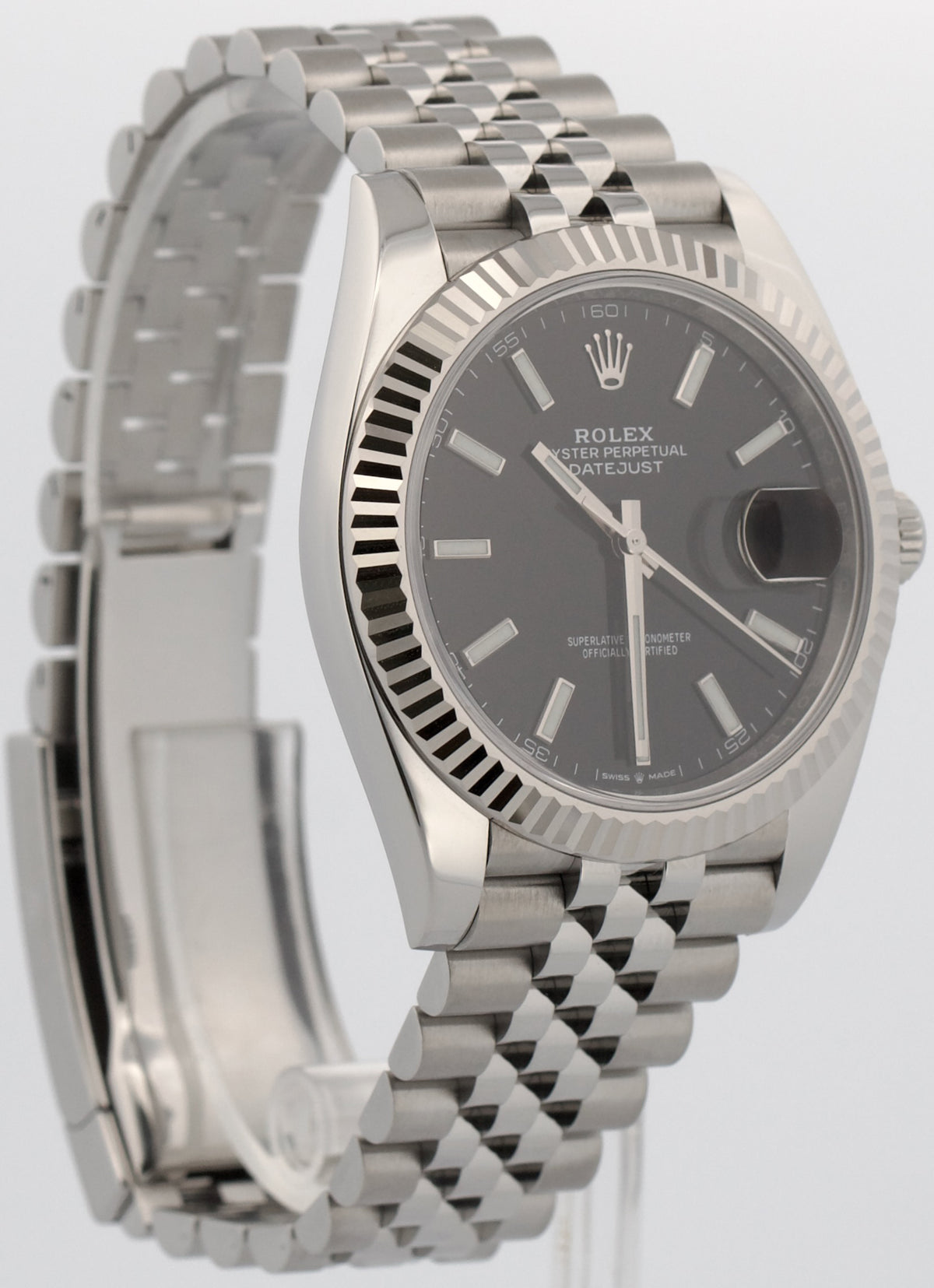 2020 Rolex DateJust 126334 Black Diamond Steel 18K Jubilee 41mm Watch Box Papers