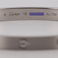 Cartier Love Bracelet Size 19 Brushed 18K White Gold Box