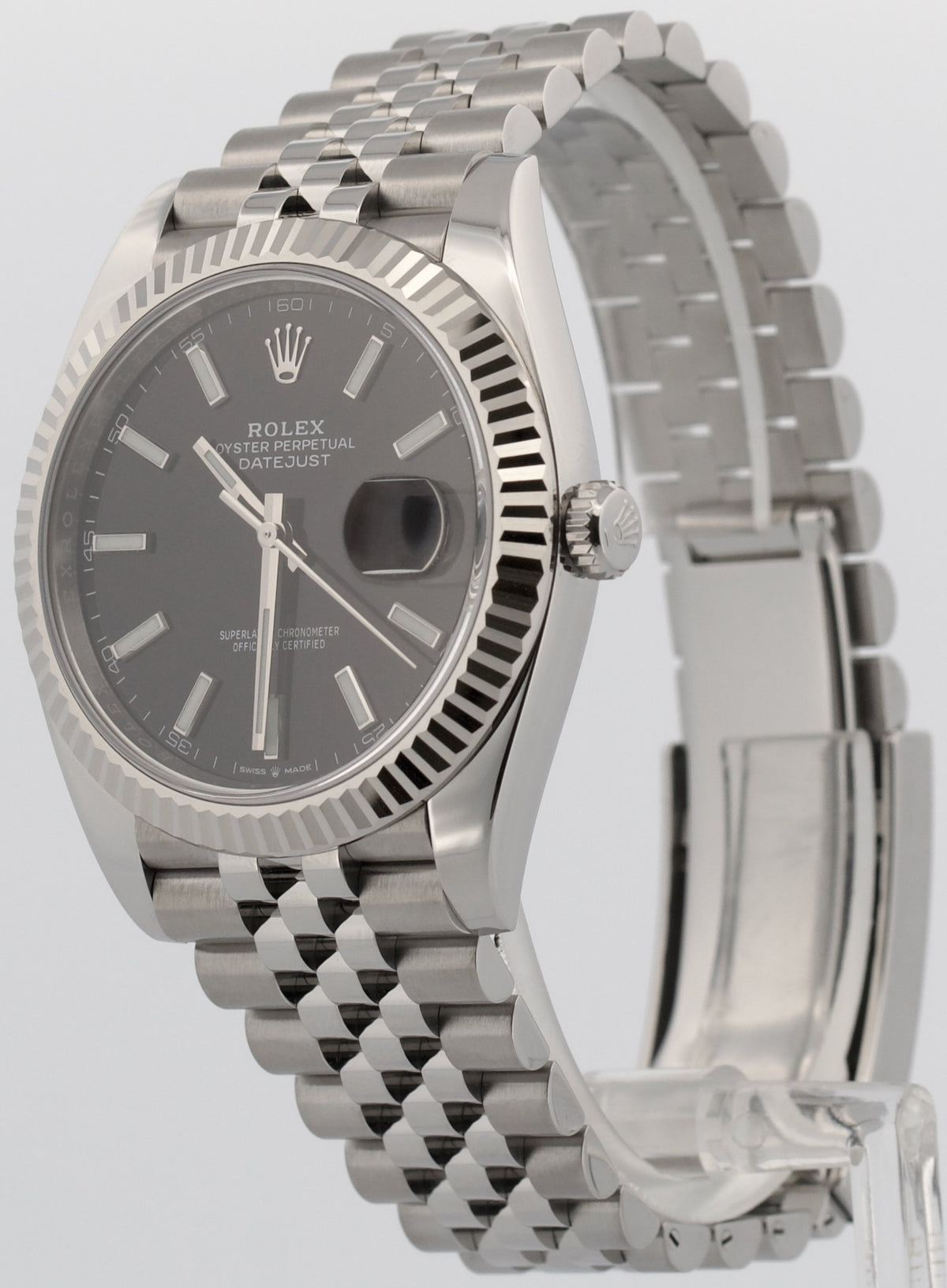 2020 Rolex DateJust 126334 Black Diamond Steel 18K Jubilee 41mm Watch Box Papers