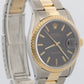 PAPERS Rolex Oyster Perpetual Date 34mm BLACK 18K Yellow Gold OYSTER 15233 BOX