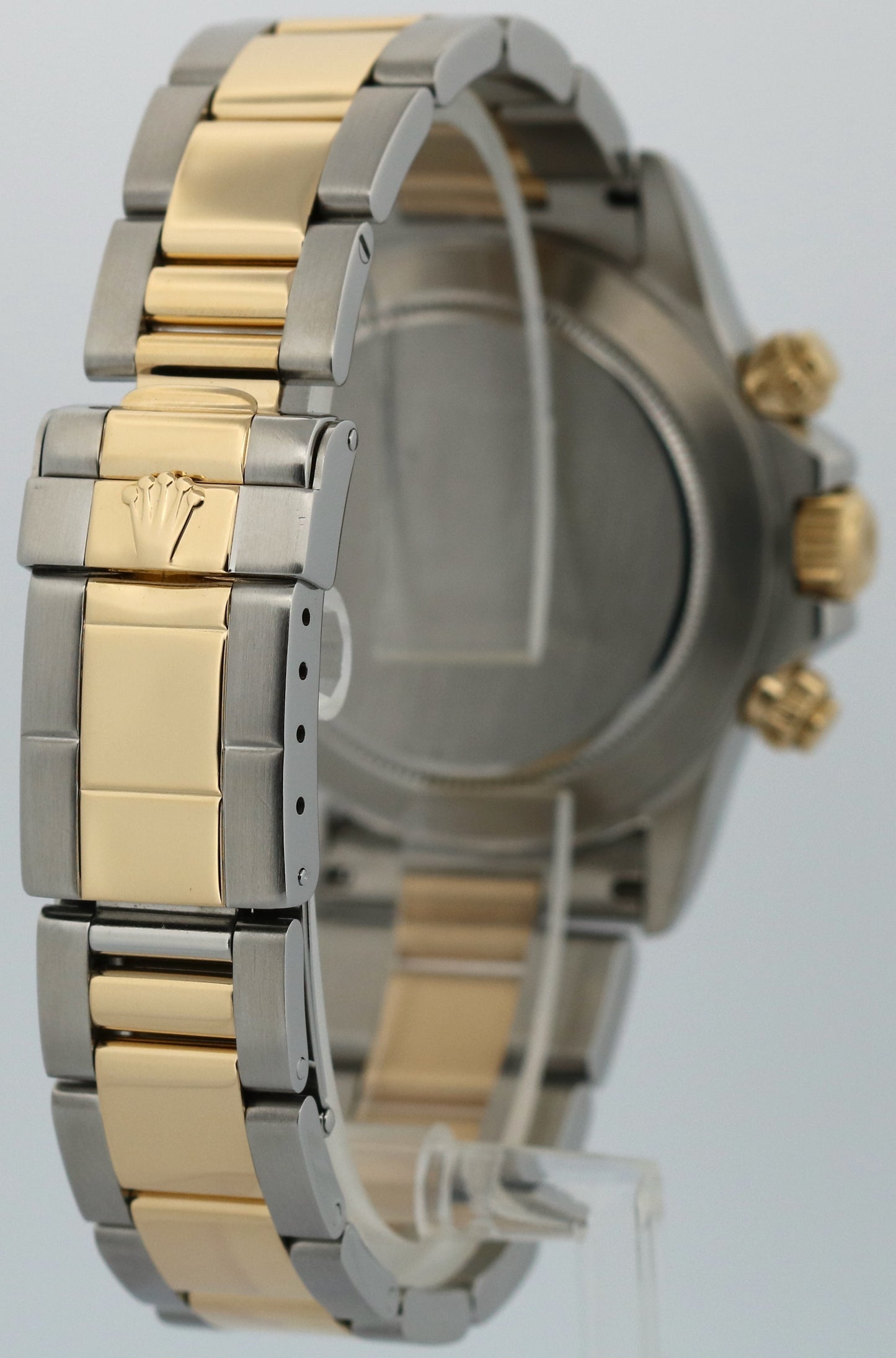 Rolex Daytona Cosmograph 40mm WHITE Two-Tone 18K Yellow Gold Steel Watch 16523