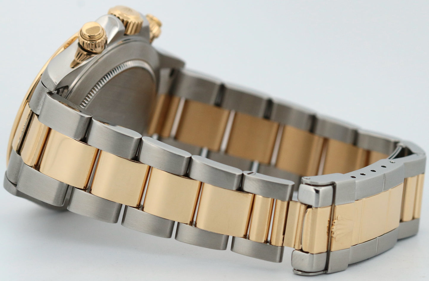 Rolex Daytona Cosmograph 40mm WHITE Two-Tone 18K Yellow Gold Steel Watch 16523