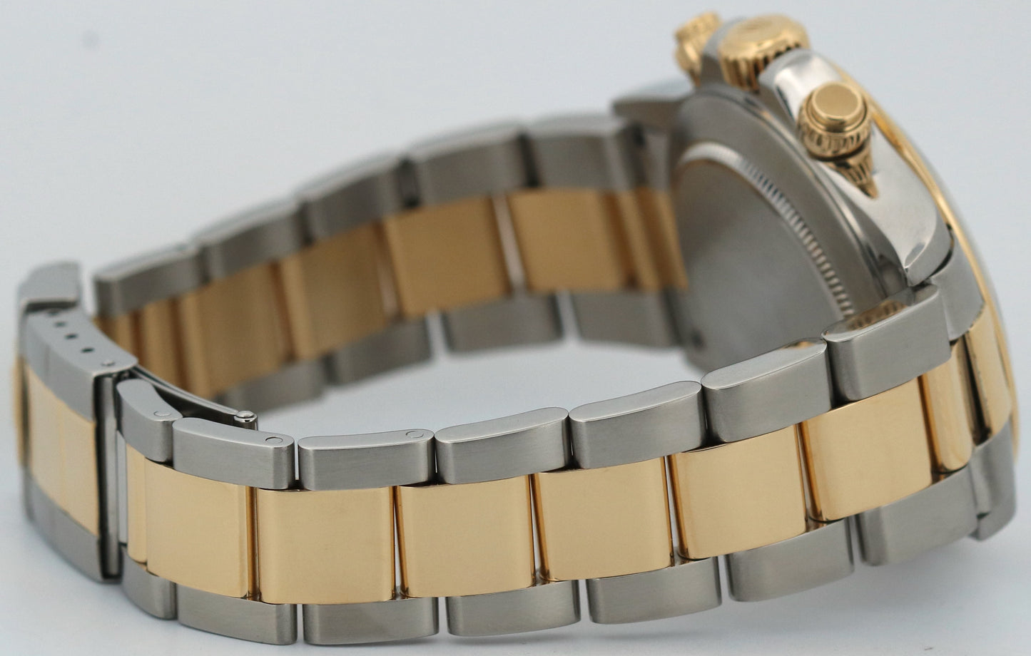 Rolex Daytona Cosmograph 40mm WHITE Two-Tone 18K Yellow Gold Steel Watch 16523