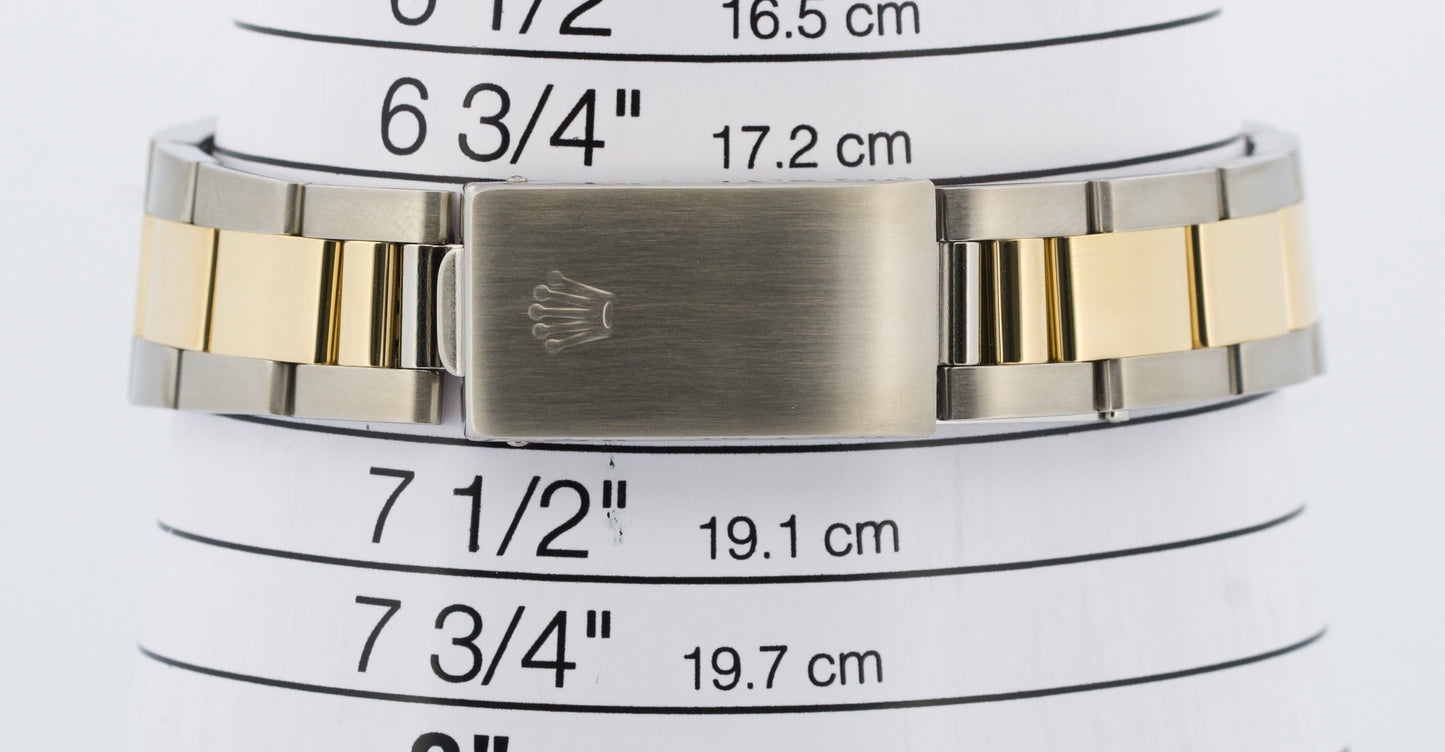 PAPERS Rolex Oyster Perpetual Date 34mm BLACK 18K Yellow Gold OYSTER 15233 BOX