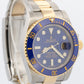 Rolex Submariner BLUE 40mm Ceramic 18K Yellow Gold Two-Tone Steel 116613 LB BOX