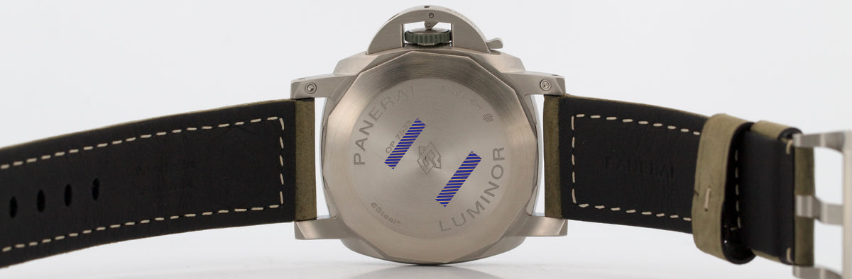 2022 Panerai Luminor Marina PAM01356 eSteel Verde Smeraldo Green 44mm Box Papers