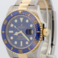 Rolex Submariner BLUE 40mm Ceramic 18K Yellow Gold Two-Tone Steel 116613 LB BOX