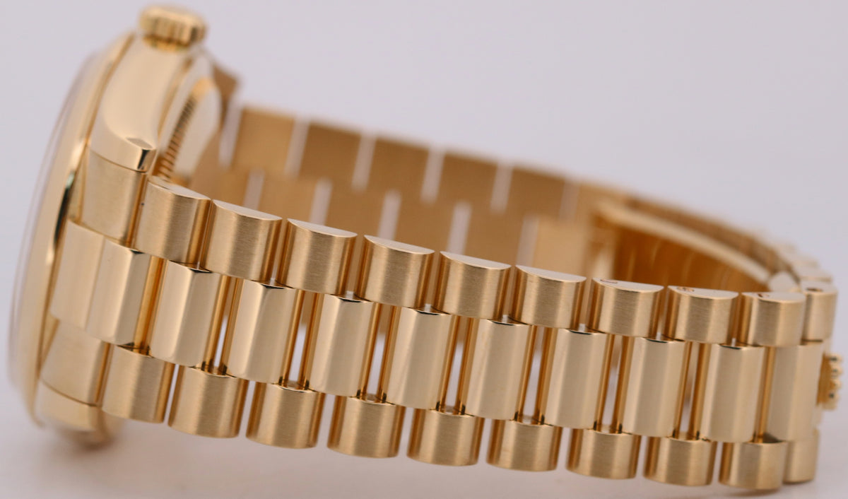 Rolex Day-Date President 118208 Champagne Wave 18K Yellow Gold 36mm Watch Box