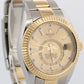 PAPERS Rolex Sky-Dweller CHAMPAGNE 18K Yellow Gold Steel OYSTER 42mm 326933 BOX