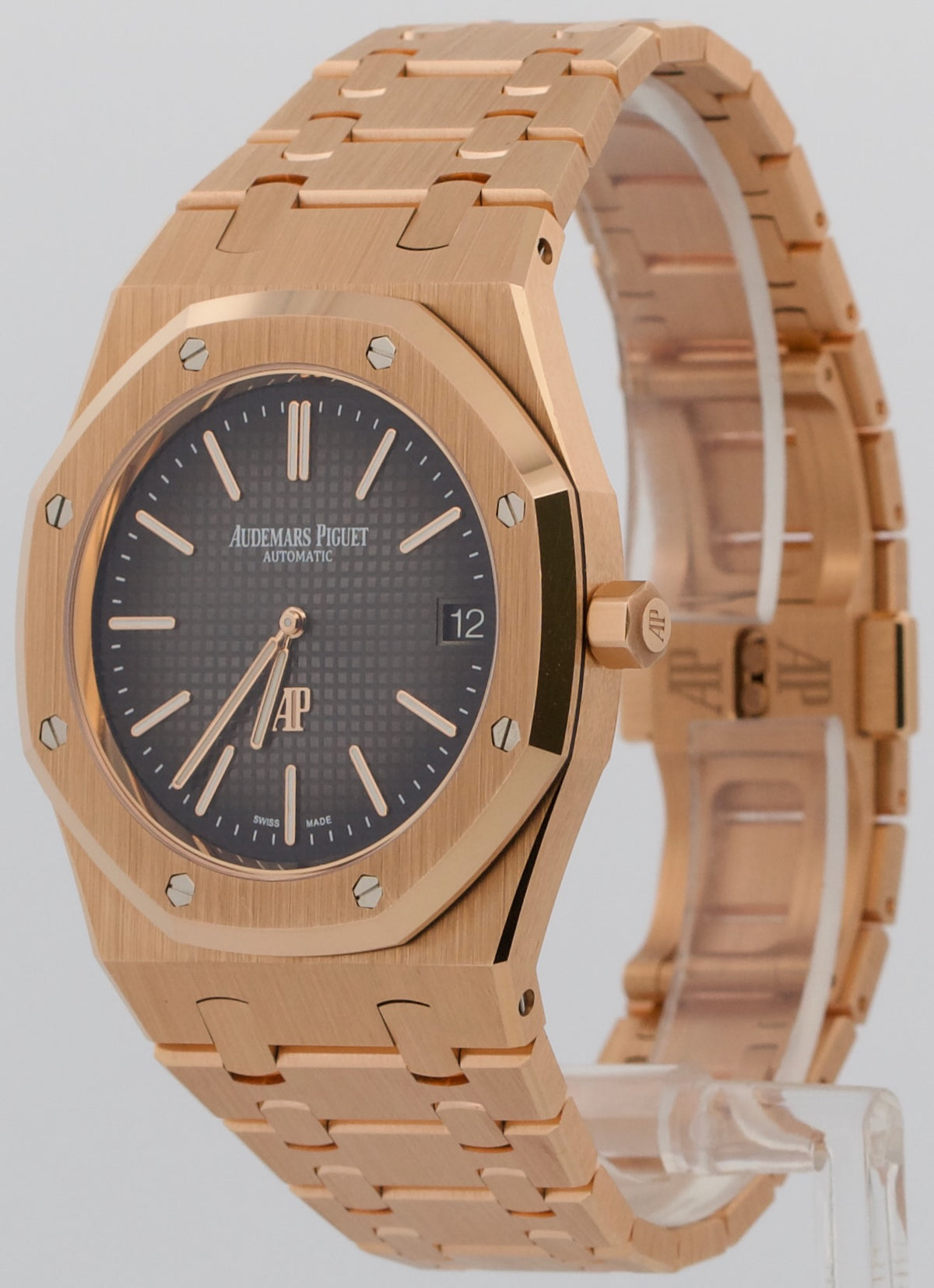 Audemars Piguet Royal Oak 16202OR 18K Rose Gold Ombre Extra Thin 39mm Box Papers
