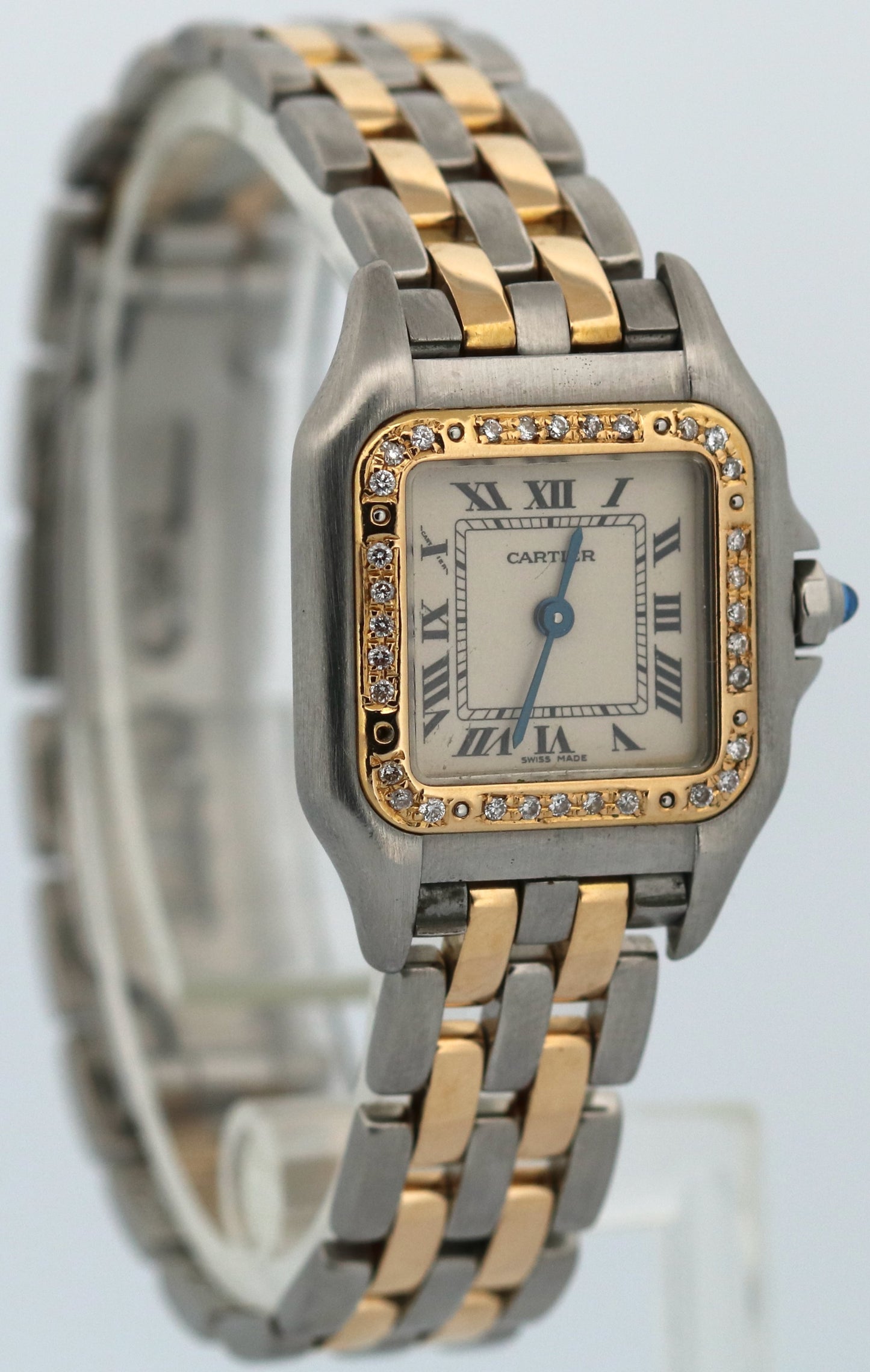 Ladies Cartier Panthere DIAMOND 18K Yellow Gold Steel Roman 22mm Quartz 112000R