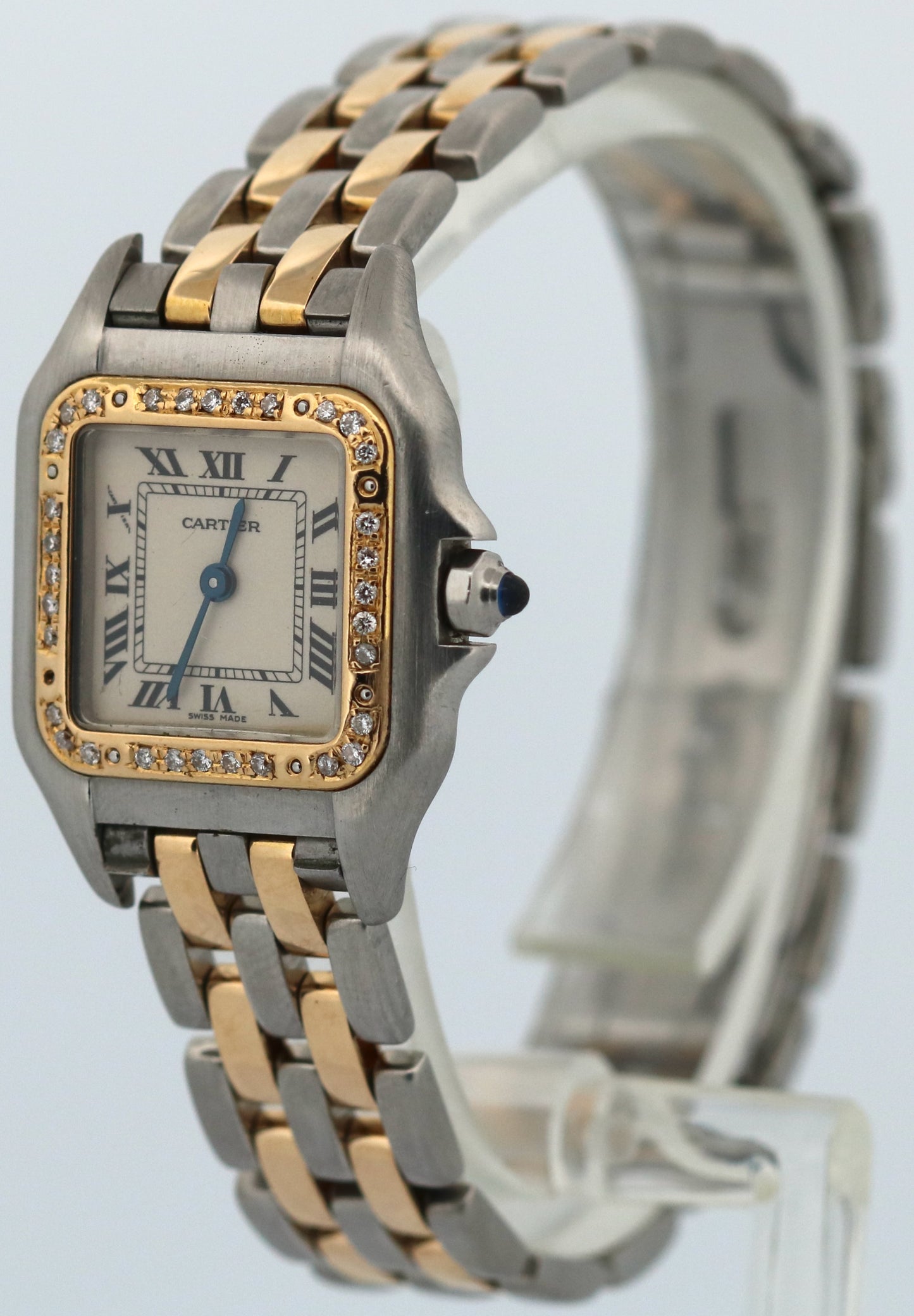 Ladies Cartier Panthere DIAMOND 18K Yellow Gold Steel Roman 22mm Quartz 112000R