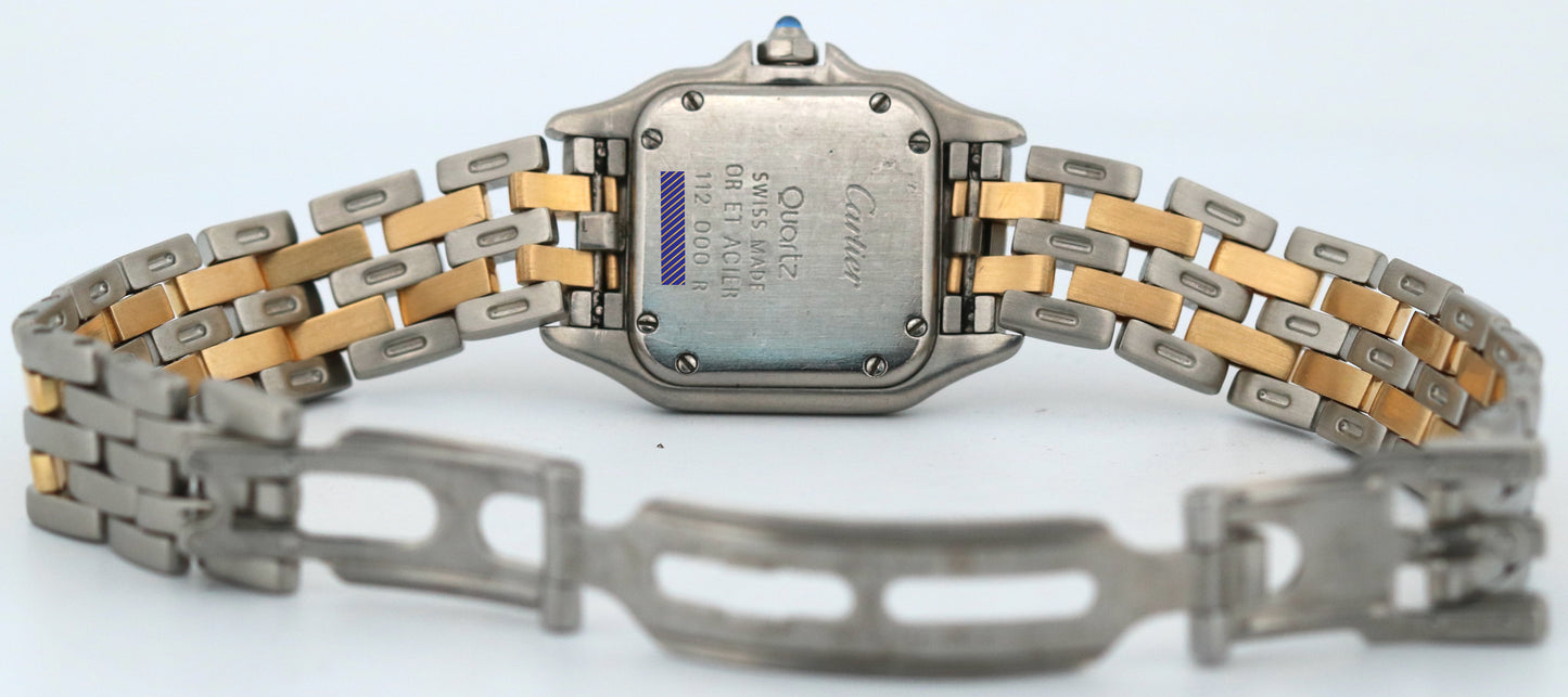 Ladies Cartier Panthere DIAMOND 18K Yellow Gold Steel Roman 22mm Quartz 112000R