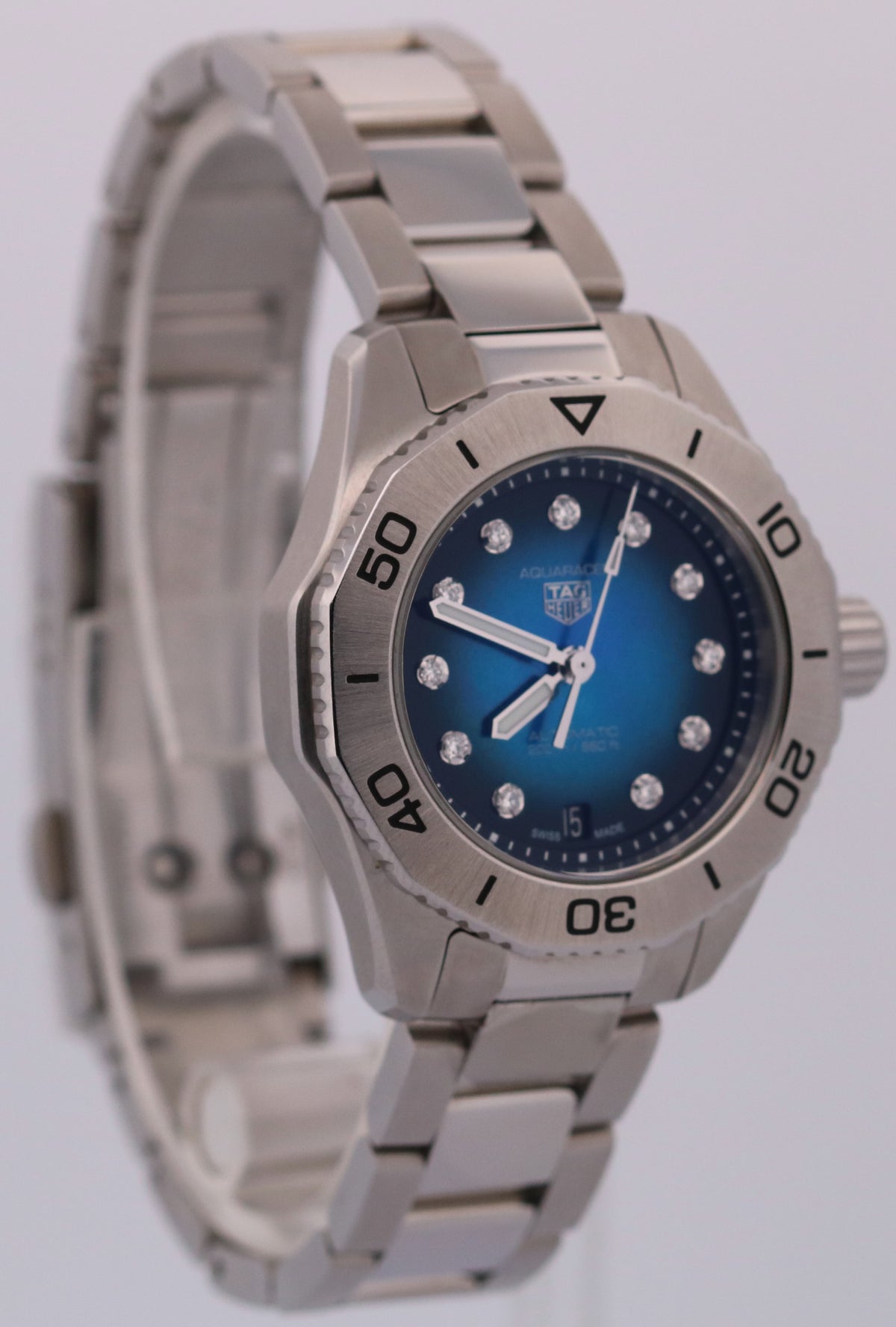 Ladies Tag Heuer Aquaracer WBP2411.BA0622 Mother of Pearl Diamond 30mm Watch