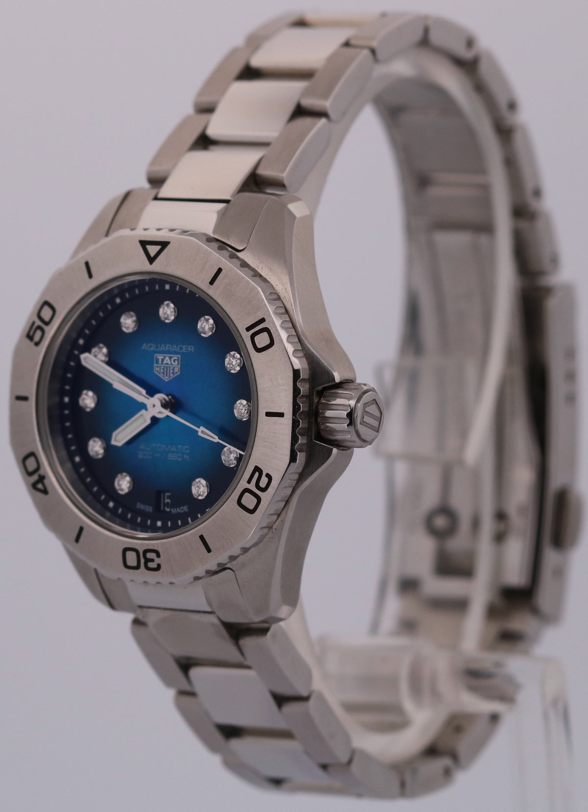 Ladies Tag Heuer Aquaracer WBP2411.BA0622 Mother of Pearl Diamond 30mm Watch