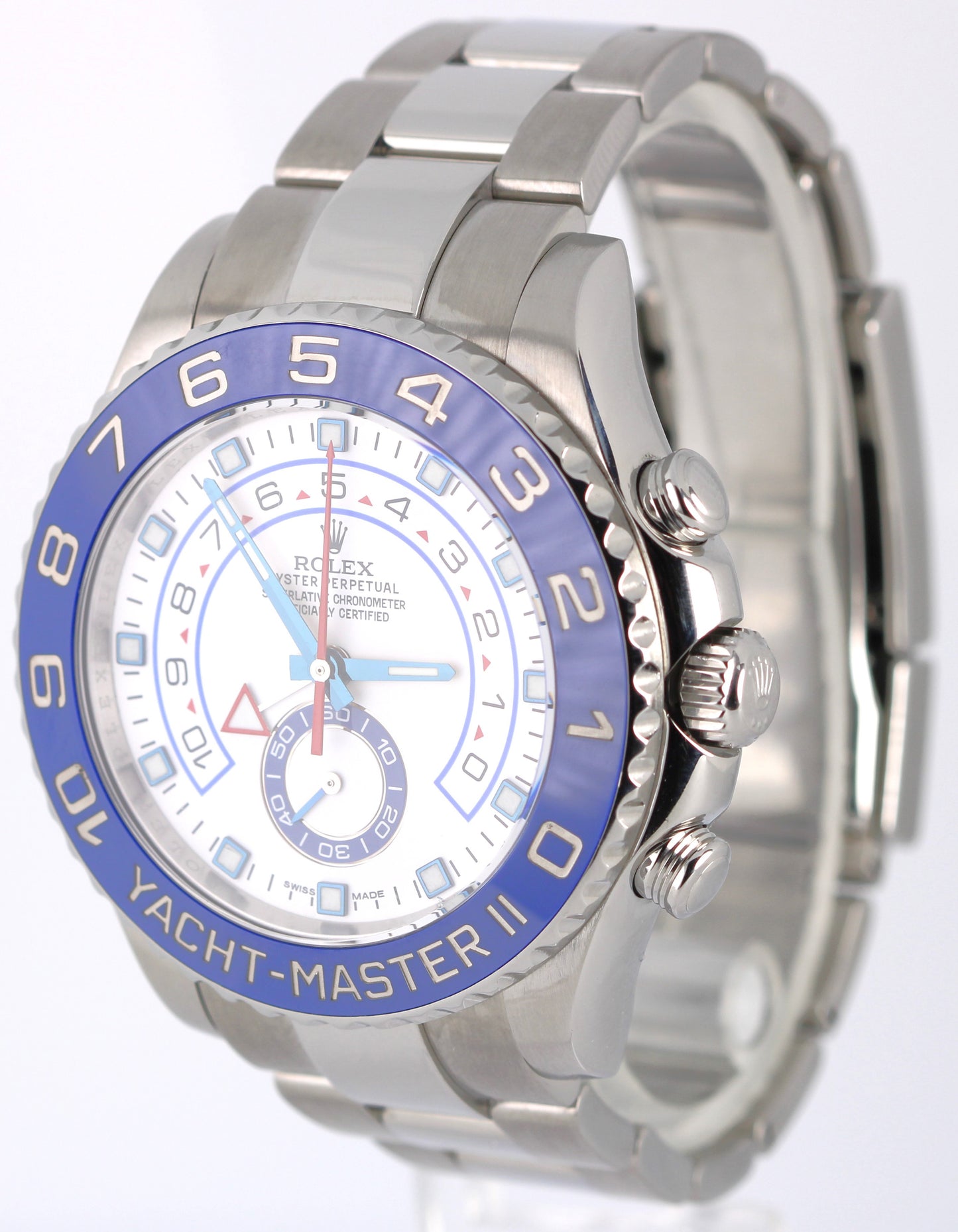 Rolex Yacht-Master II Stainless Steel White Blue 44mm Watch 116680 Watch