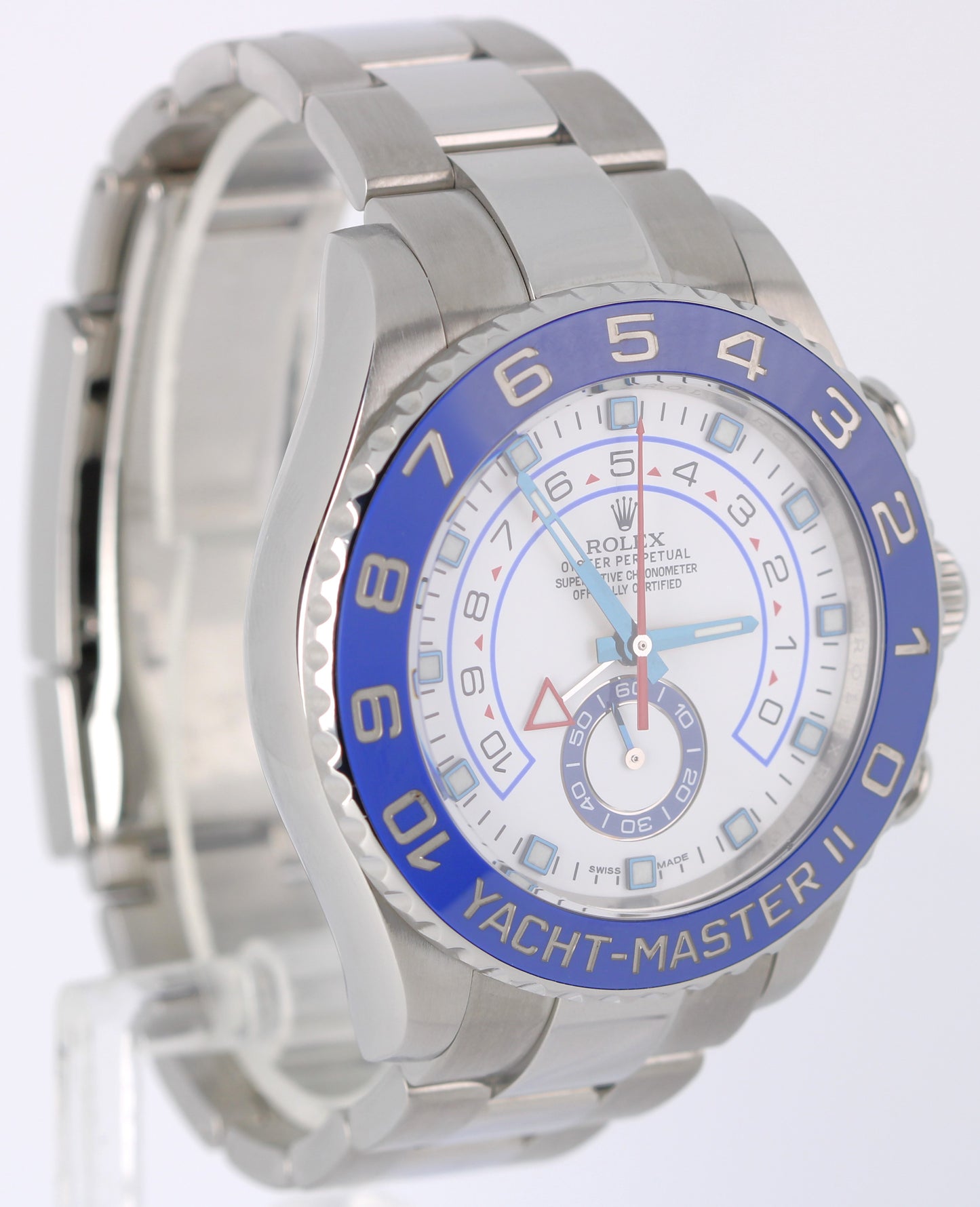 Rolex Yacht-Master II Stainless Steel White Blue 44mm Watch 116680 Watch