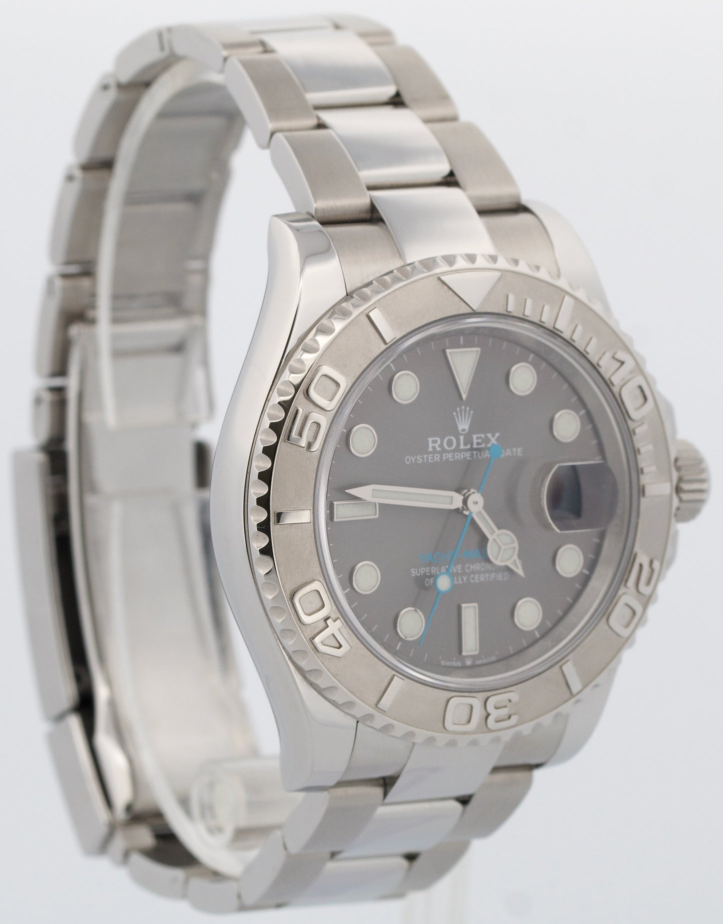 2021 PAPERS Rolex Yacht-Master Steel Platinum RHODIUM 40mm 126622 YM1 Watch BOX