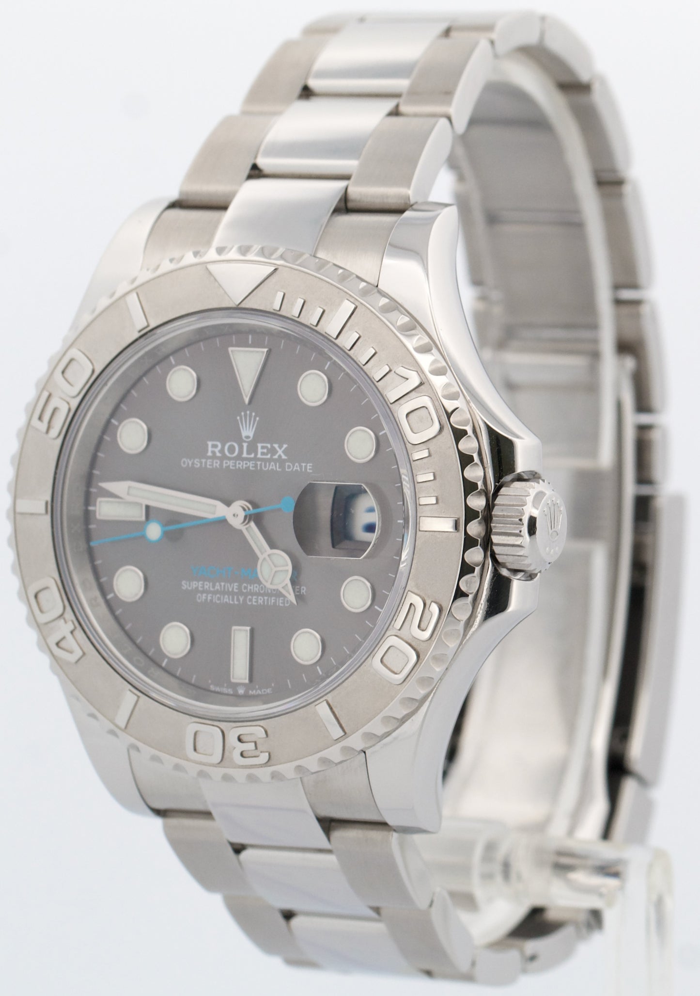 2021 PAPERS Rolex Yacht-Master Steel Platinum RHODIUM 40mm 126622 YM1 Watch BOX