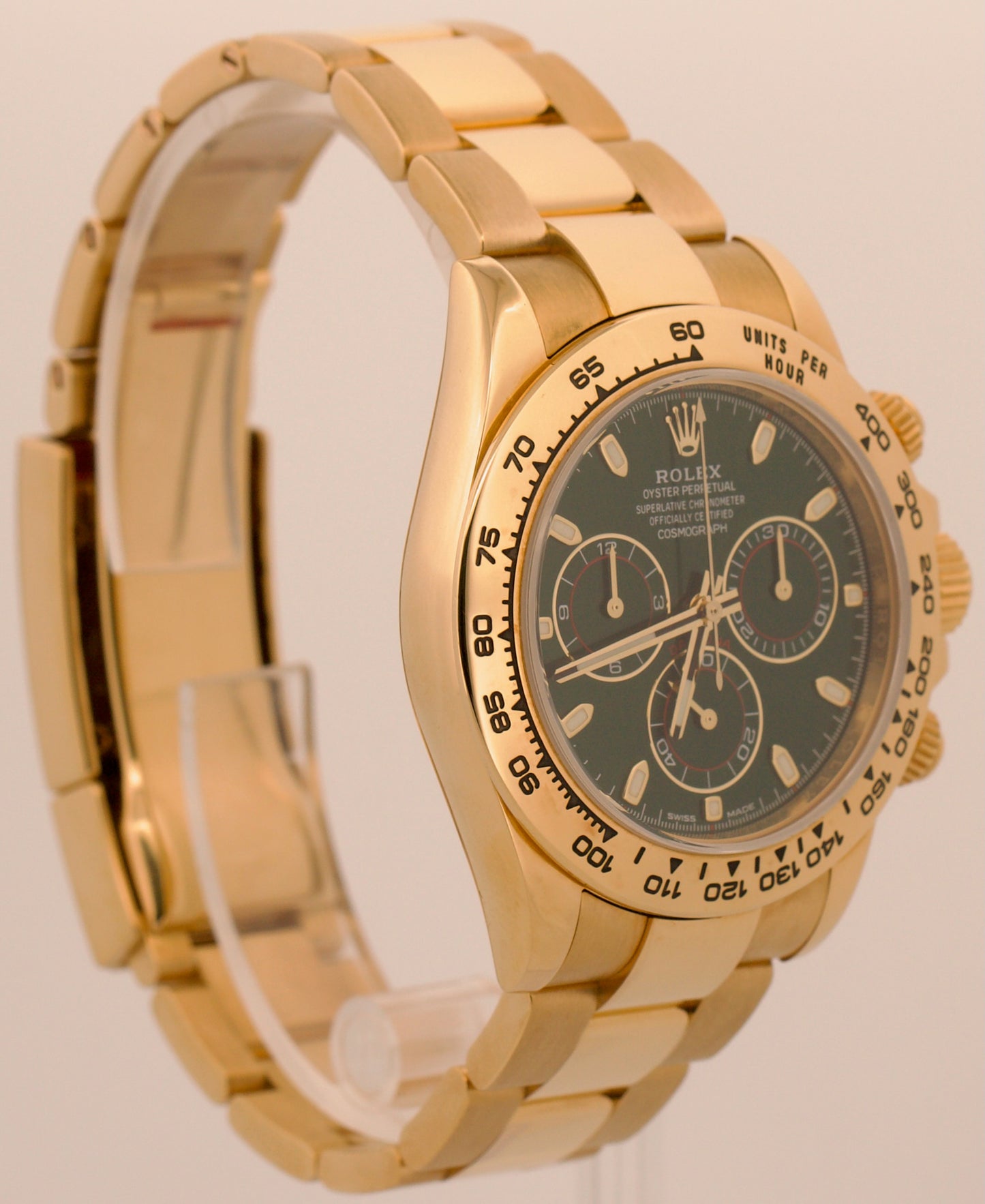 2018 PAPERS Rolex Daytona GREEN JOHN MAYER 40mm 18K Yellow Gold 116508 Watch BOX