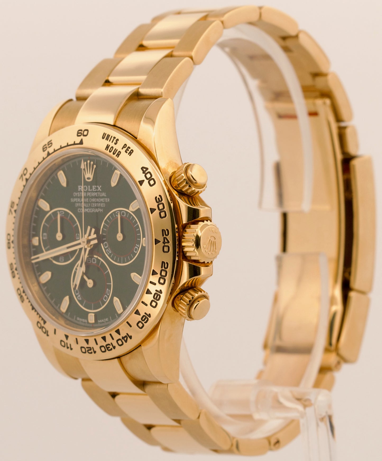 2018 PAPERS Rolex Daytona GREEN JOHN MAYER 40mm 18K Yellow Gold 116508 Watch BOX