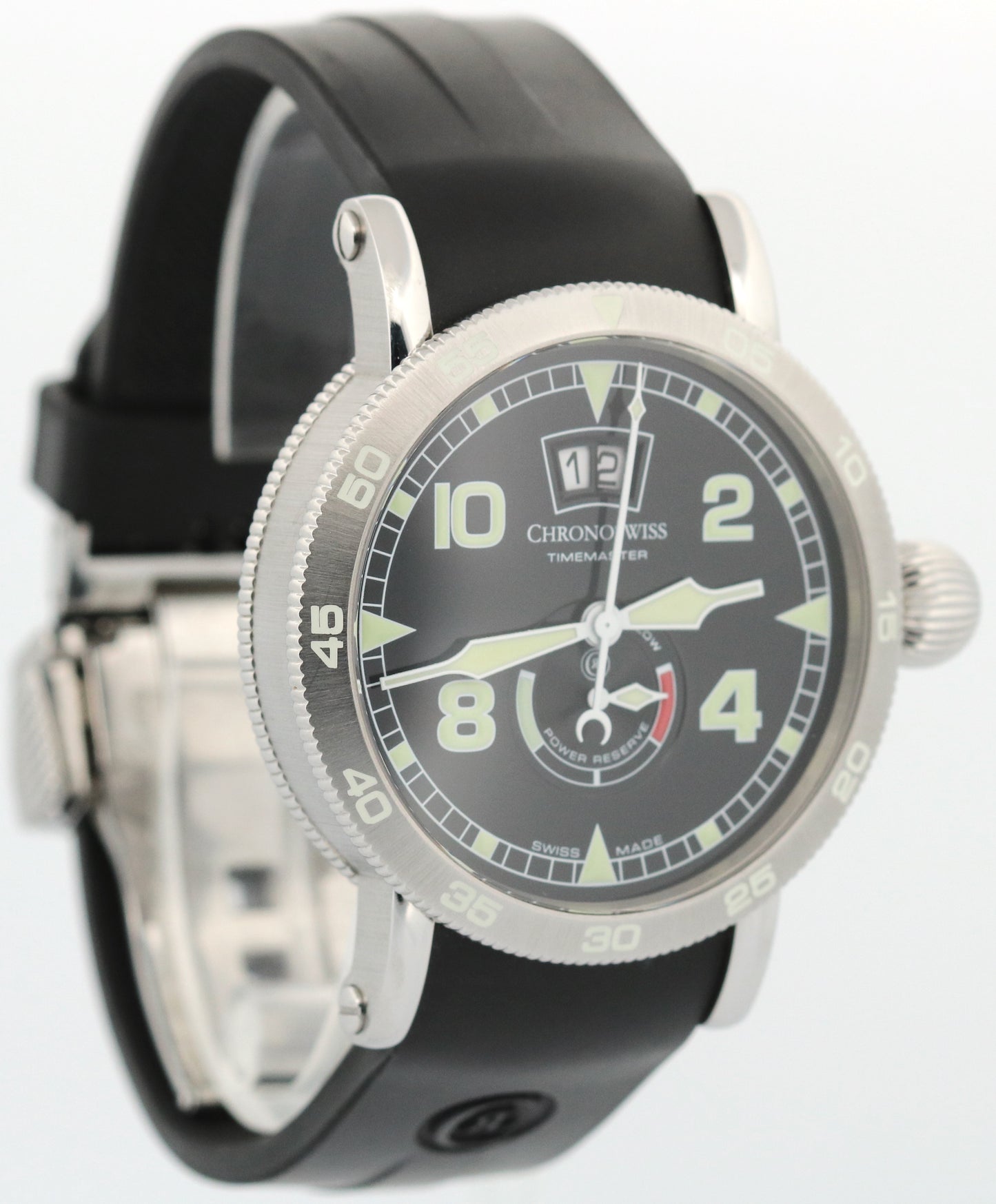 Chronoswiss Timemaster Big Date 44mm Stainless Steel Rubber CH-3533ST Watch