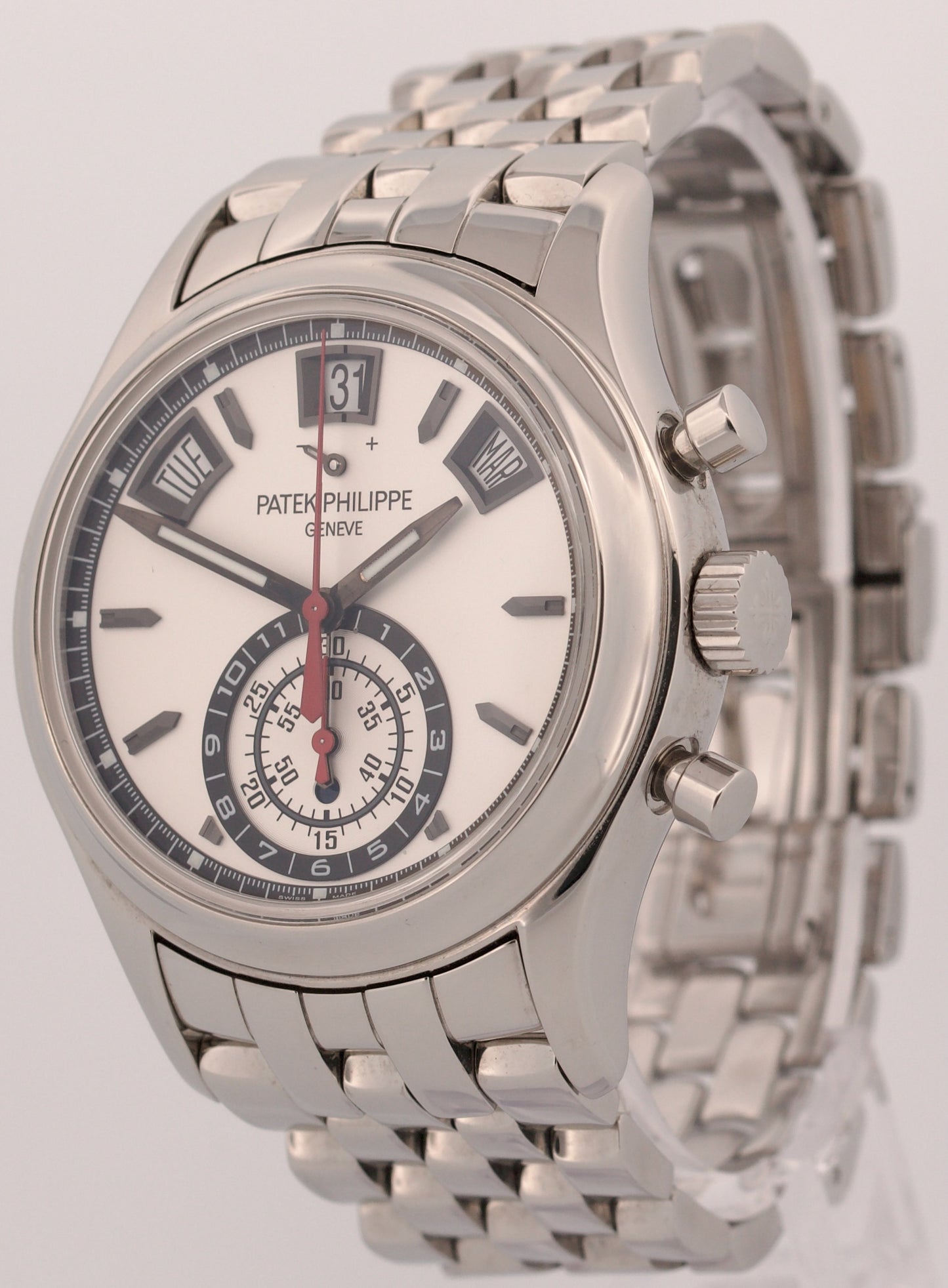 Patek Philippe Annual Calendar Chronograph WHITE 40mm Stainless Steel 5960/1A