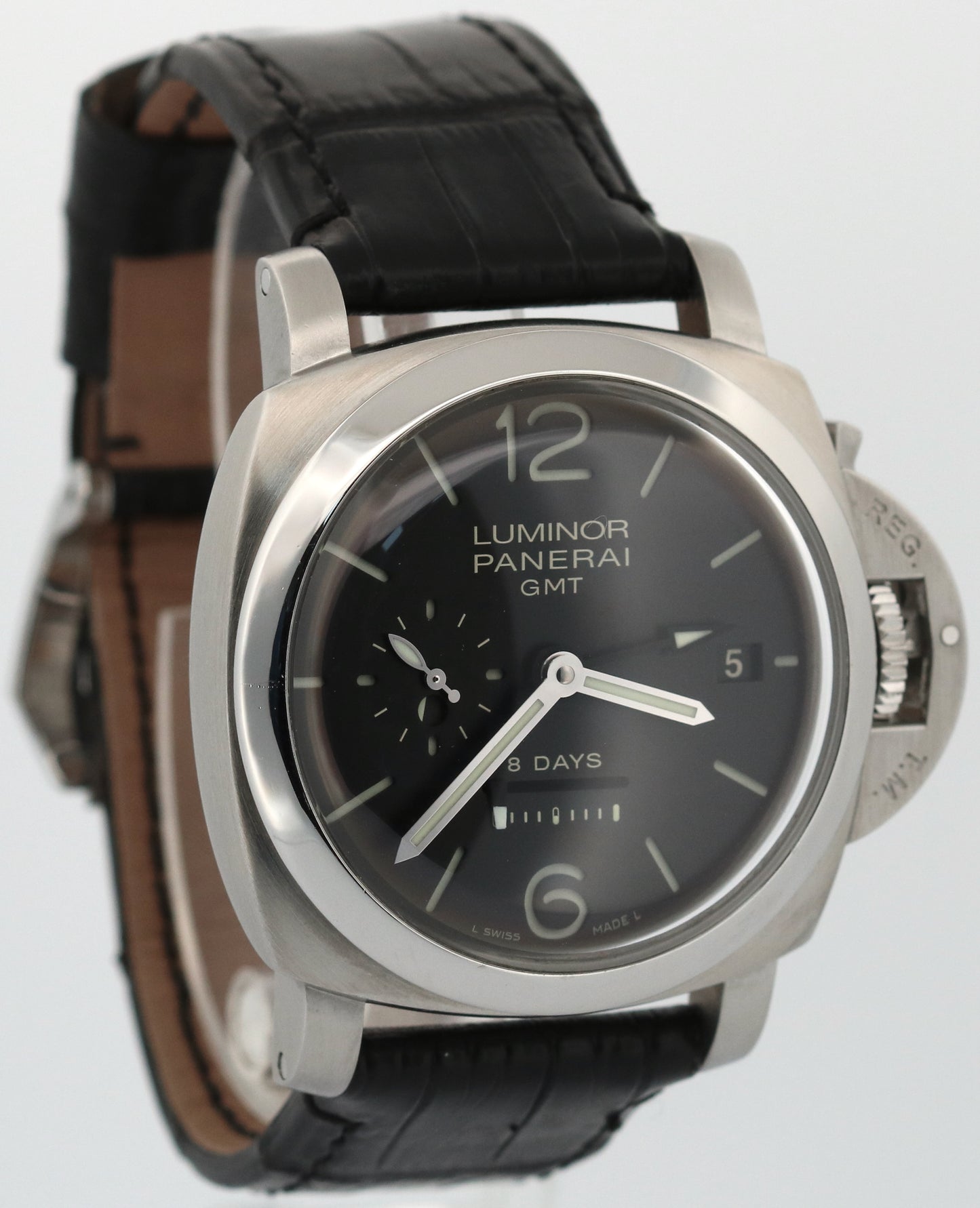 PAPERS Panerai Luminor Marina PAM00233 1950 GMT 8 Days DOT DIAL 44mm PAM233 BOX