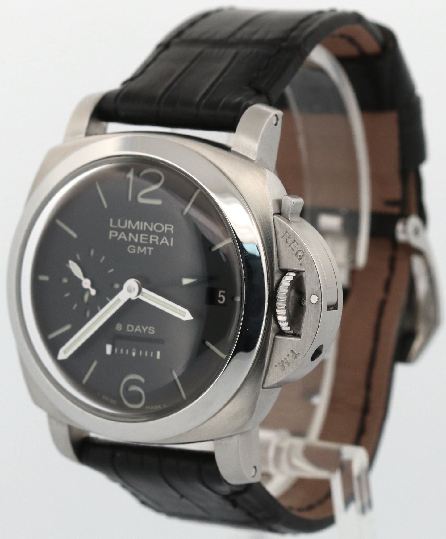 PAPERS Panerai Luminor Marina PAM00233 1950 GMT 8 Days DOT DIAL 44mm PAM233 BOX