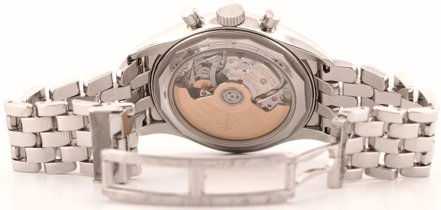 Patek Philippe Annual Calendar Chronograph WHITE 40mm Stainless Steel 5960/1A