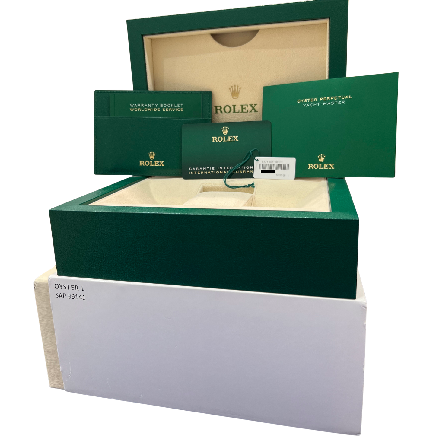 2022 NEW PAPERS Rolex Yacht-Master Yellow Gold Oysterflex 42mm 226658 Watch BOX