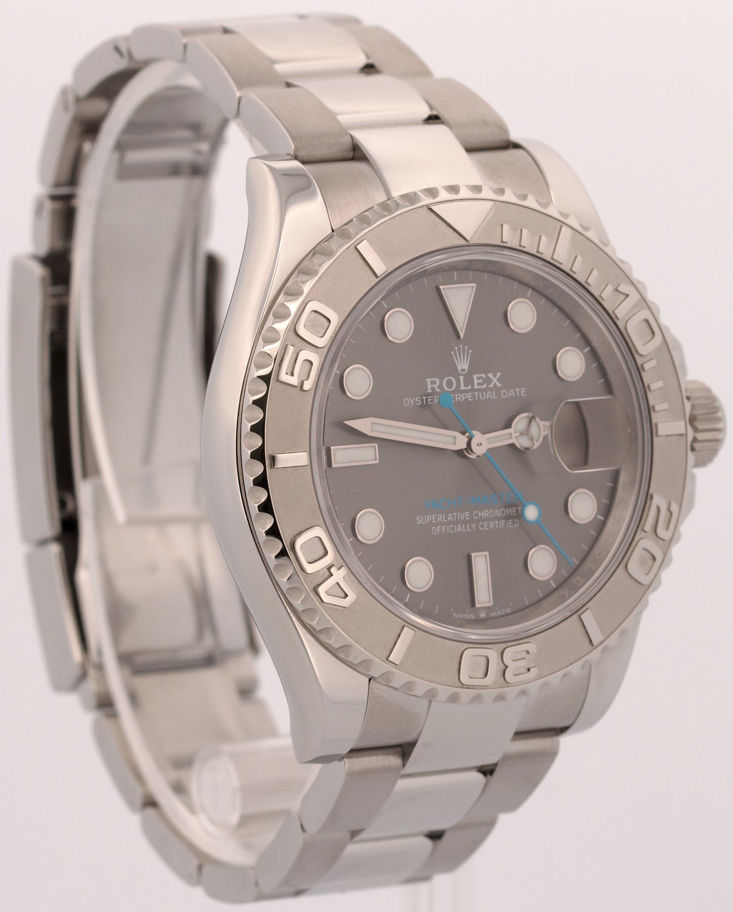 2023 PAPERS Rolex Yacht-Master Steel Platinum RHODIUM 40mm 126622 YM1 Watch BOX