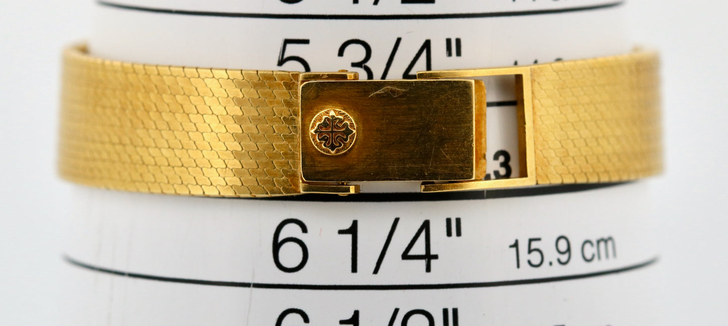 VINTAGE Ladies Patek Philippe Ellipse CHAMPAGNE 18K Yellow Gold 20mm Manual 3351