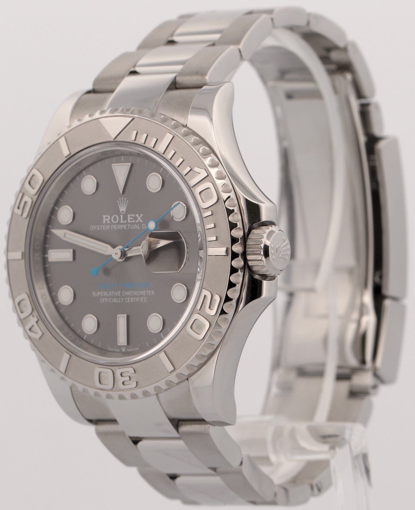 2023 PAPERS Rolex Yacht-Master Steel Platinum RHODIUM 40mm 126622 YM1 Watch BOX