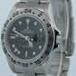 PAPERS Rolex Explorer II 40mm BLACK Steel NO-HOLES Red GMT Watch 16570 BOX