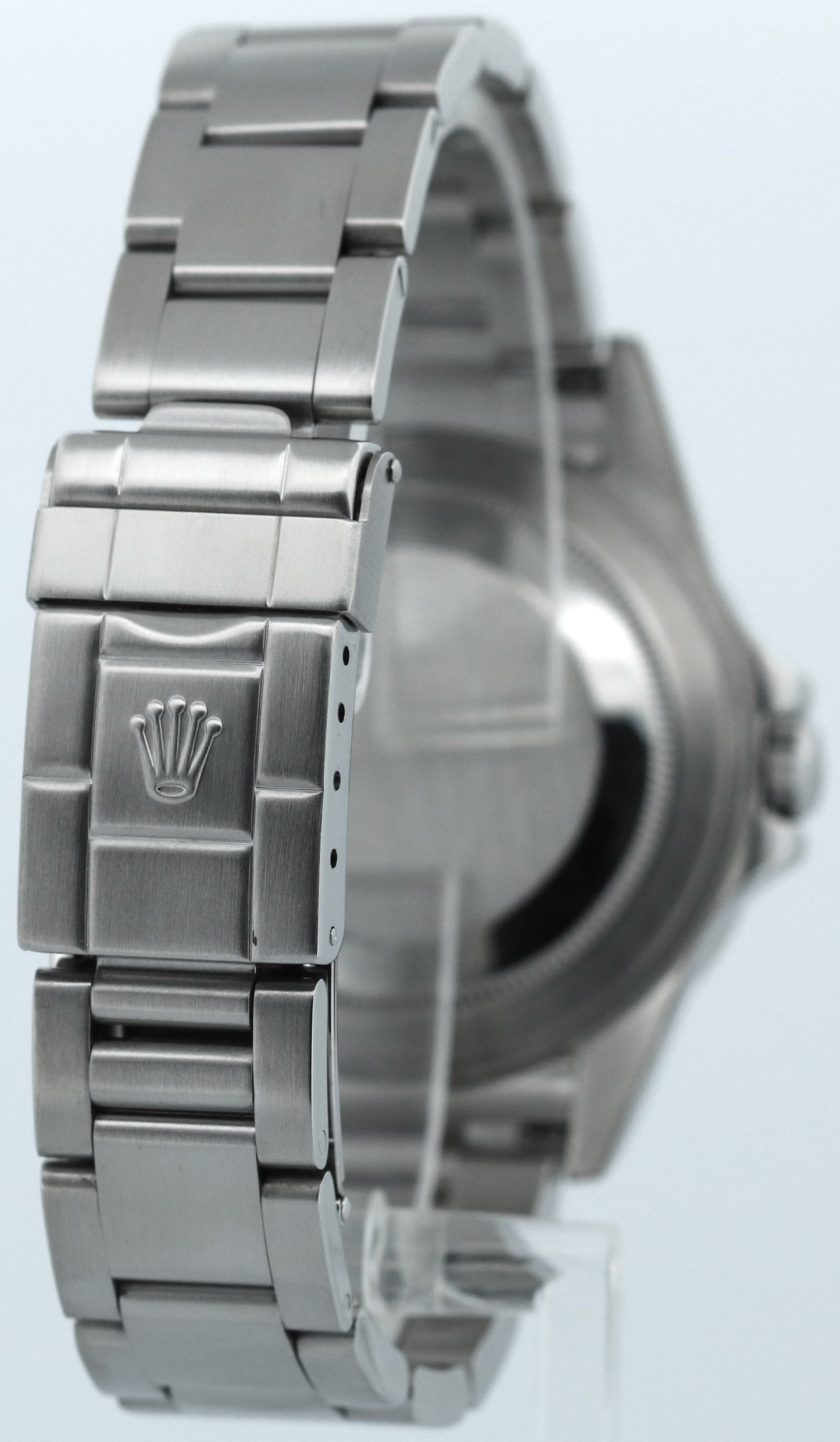 PAPERS Rolex Explorer II 40mm BLACK Steel NO-HOLES Red GMT Watch 16570 BOX