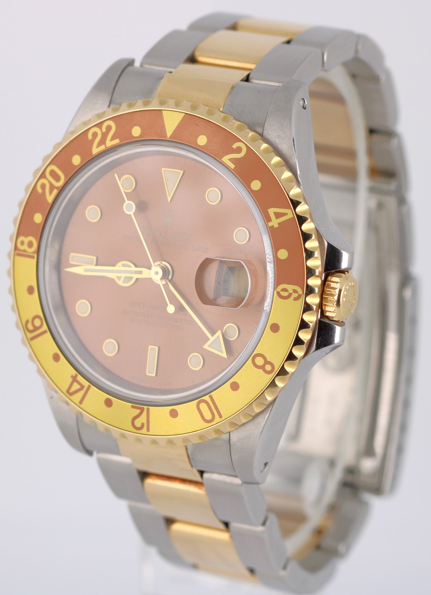 Rolex GMT-Master II 'ROOT BEER' Two-Tone 18k Gold Steel Brown 40mm 16713 Watch